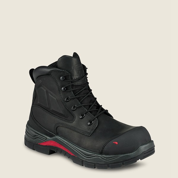 Mens Red Wing King Toe® Adc - 6-inch Waterproof Toe - Safety Boots Black - KIH062587